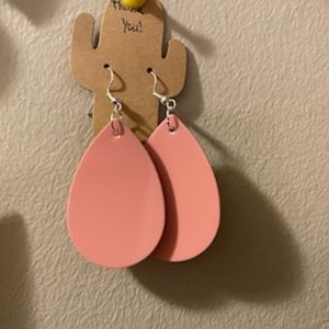 Leather faux earrings